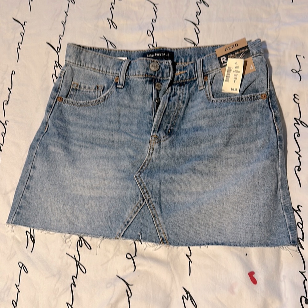 Aeropostale High-Rise Mini Jean Skirt